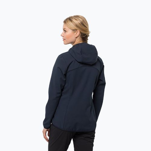 Damen Softshelljacke Jack Wolfskin Bornberg Hoody navy blau 1307691