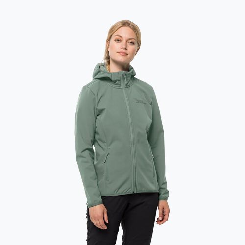 Damen Softshelljacke Jack Wolfskin Bornberg Hoody grün 1307691