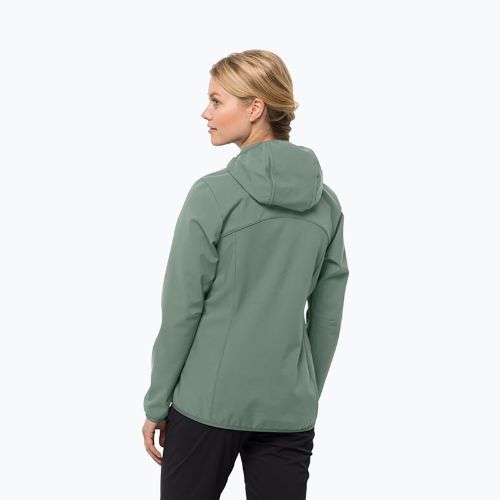 Damen Softshelljacke Jack Wolfskin Bornberg Hoody grün 1307691