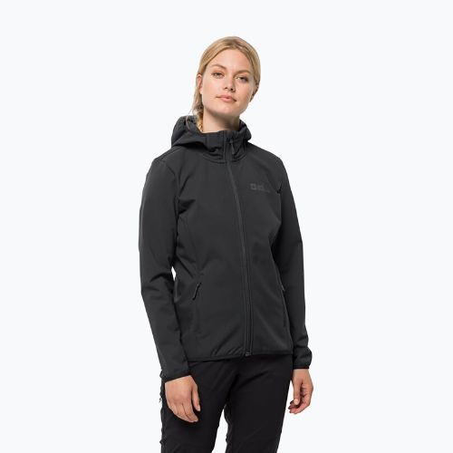 Jack Wolfskin Bornberg Hoody Damen Softshelljacke schwarz 1307691