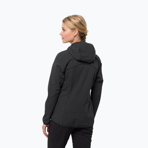 Jack Wolfskin Bornberg Hoody Damen Softshelljacke schwarz 1307691