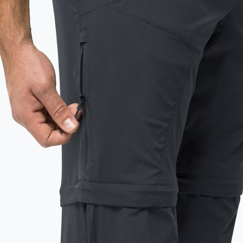 Herren Softshellhose Jack Wolfskin Glastal Zip Away grau 1508301