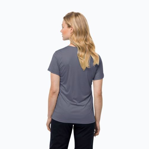 Damen-Trekking-T-Shirt Jack Wolfskin Tech grau 1807122