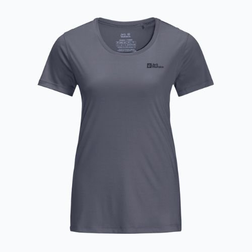 Damen-Trekking-T-Shirt Jack Wolfskin Tech grau 1807122