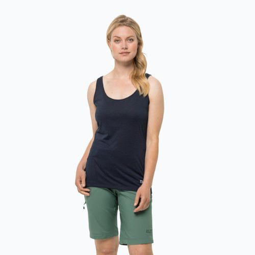 Jack Wolfskin Damen Trekking-T-Shirt Pack & Go Tank navy blau 1807283