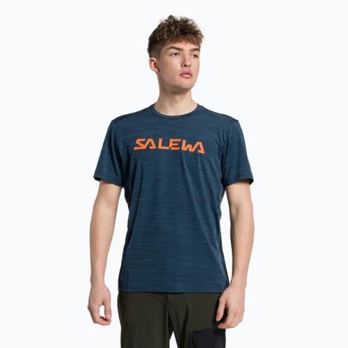 Herren-Trekkinghemd Salewa Puez Hybrid 2 Dry navy blazer melange 27397