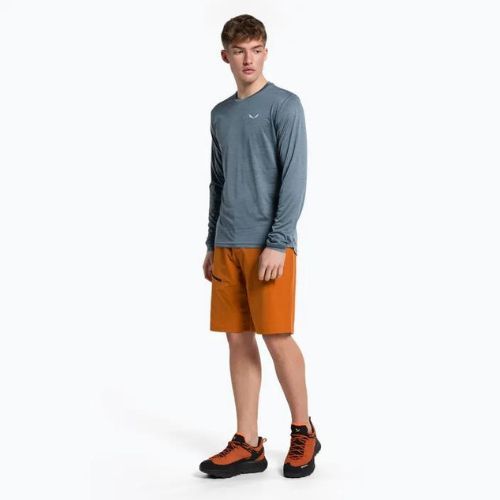 Herren-Trekkinghemd Salewa Puez Melange Dry java blau melange 27453