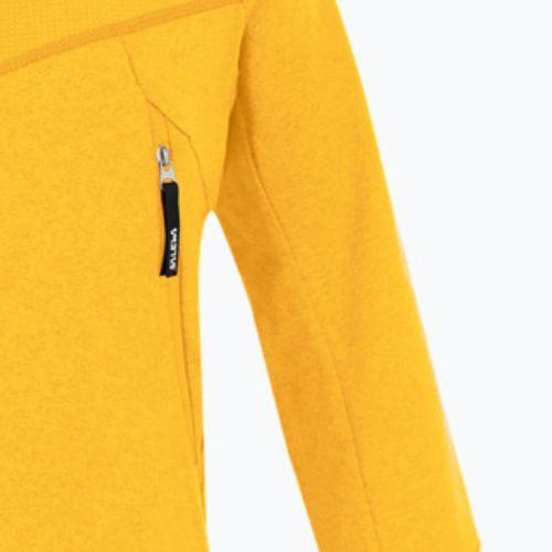 Salewa Kinder-Fleece-Sweatshirt Agner Melange PL FZ Hoody gelb 00-0000027768