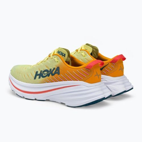 HOKA Bondi X Herren Laufschuhe weiß und gelb 1113512-WEPR