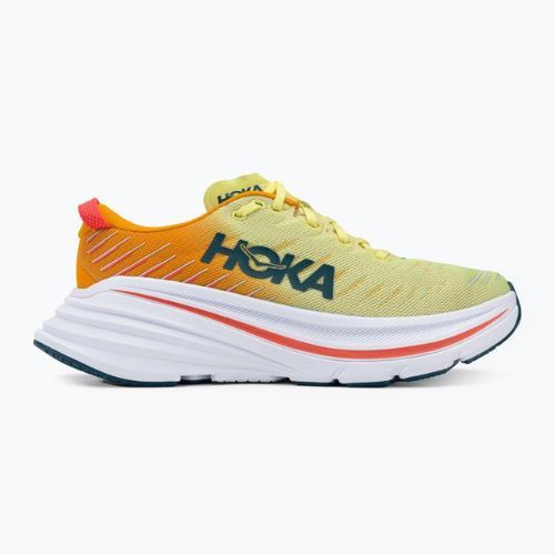 HOKA Bondi X Herren Laufschuhe weiß und gelb 1113512-WEPR