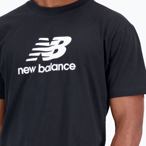 New Balance Essentials Stacked Logo Co Herren-Trainings-T-Shirt schwarz NBMT31541BK