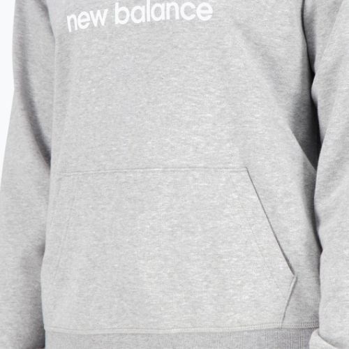 Damen Training Sweatshirt New Balance Essentials Stacked Logo French Terry Hoodie grau NBWT31533