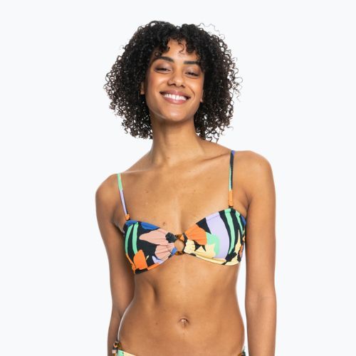Badeanzug-Oberteil ROXY Color Jam Bandeau 2021 anthracite flower jammin