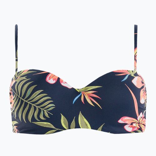 Badeanzug-Oberteil ROXY Into The Sun Mold Bandeau 2021 mood indigo tropical depht