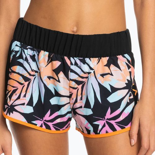 Schwimmshorts für Frauen ROXY Active 2021 anthracite zebra jungle