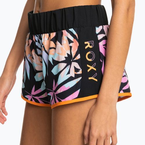 Schwimmshorts für Frauen ROXY Active 2021 anthracite zebra jungle
