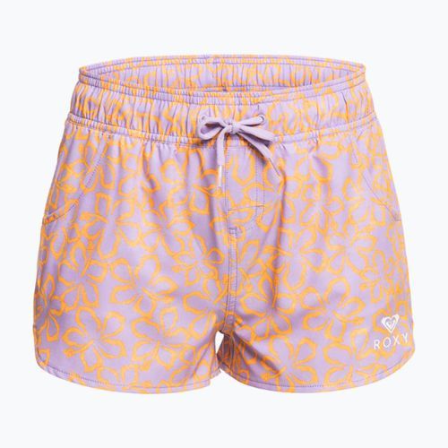 Schwimmshorts für Frauen ROXY Wave Printed 2" 2021 mock orange hawaiianheat