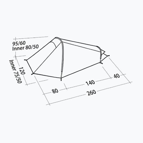 Easy Camp Geminga 100 Compact 1-Personen-Trekkingzelt grau-grün 120446