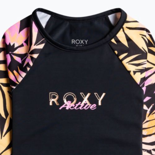 Schwimm-T-Shirt für Kinder ROXY Active Joy Lycra 2021 anthracite zebra jungle girl