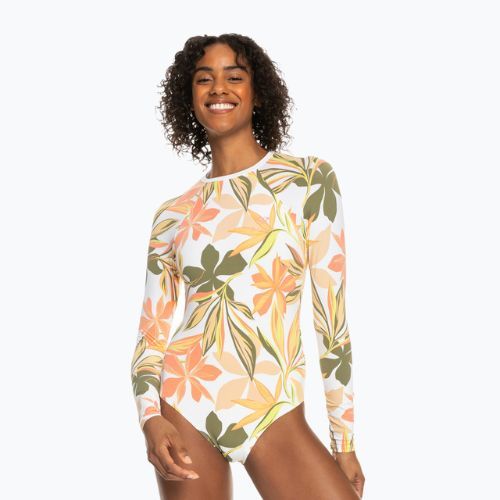 Einteiliger Badeanzug für Damen ROXY Print Mix Solid 2021 bright white subtly salty flat
