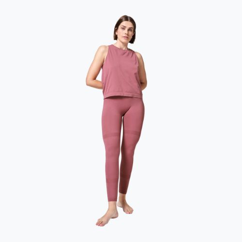 Damen-Workout-Leggings Casall Essential Block Nahtlos Hohe Taille rosa 21514