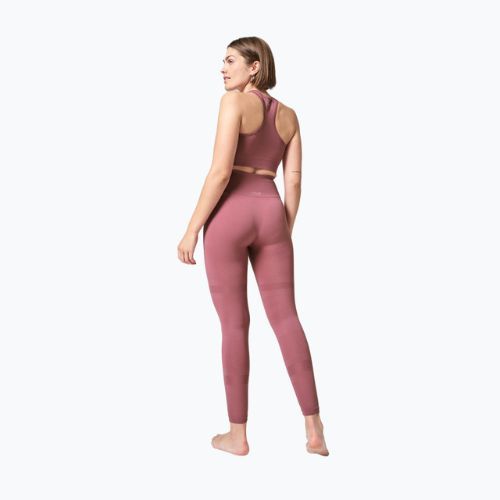 Damen-Workout-Leggings Casall Essential Block Nahtlos Hohe Taille rosa 21514