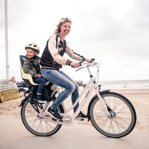 Hinterer Fahrradsitz für Fahrradträger bobike Go beige-grau 8012300001