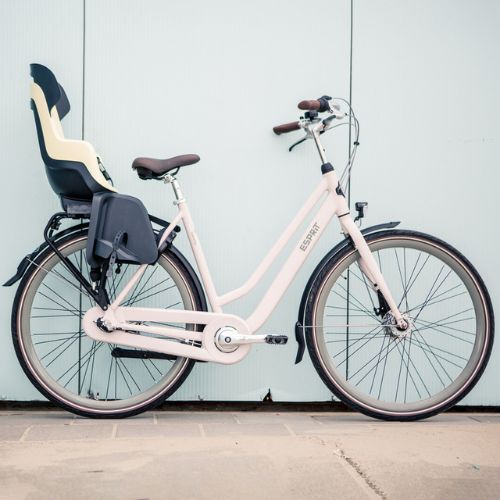 Hinterer Fahrradsitz für Fahrradträger bobike Go beige-grau 8012300001