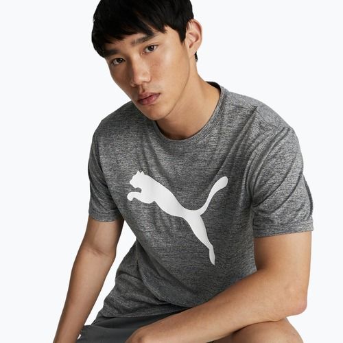 Herren Trainings-T-Shirt PUMA Train Fav Heather Cat grau 522352 01