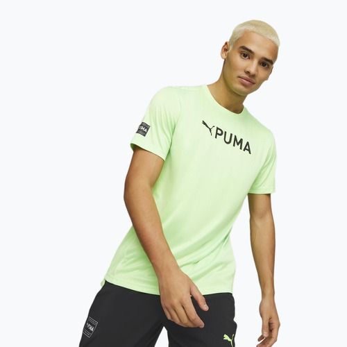 Herren Trainings-T-Shirt PUMA Fit Logo Cf Graphic grün 523098 34