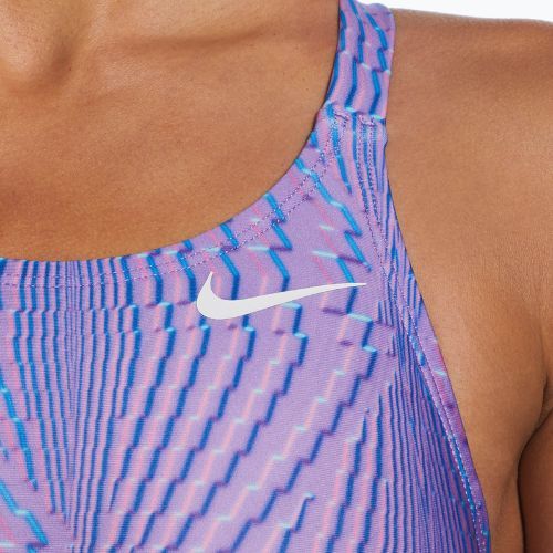 Nike Hydrastrong Multi Print Fastback Damen Badeanzug einteilig lila NESSD011-660