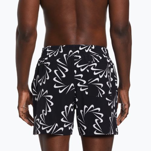 Herren Nike Swoosh Line 5" Volley Shorts schwarz NESSD509-001