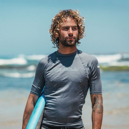 Herrenschwimm-Shirt O'Neill Basic Skins Rash Guard grau 3341