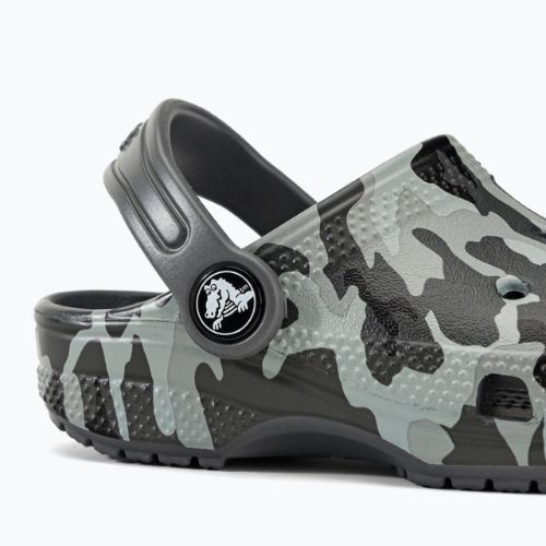 Crocs Classic Camo Clog T grau Kinder-Pantoletten 207593-097