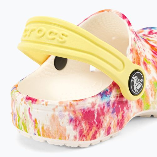 Crocs Classic Tie-Dye Graphic Clog T weiß 206994-83B Pantoletten für Kinder