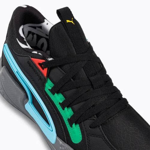 PUMA Court Rider Chaos Block Party Herren Basketball Schuhe schwarz 378265 01
