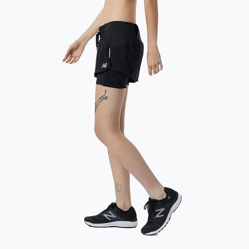 Damen New Balance Impact Run 2In1 Laufshorts schwarz WS21270BK