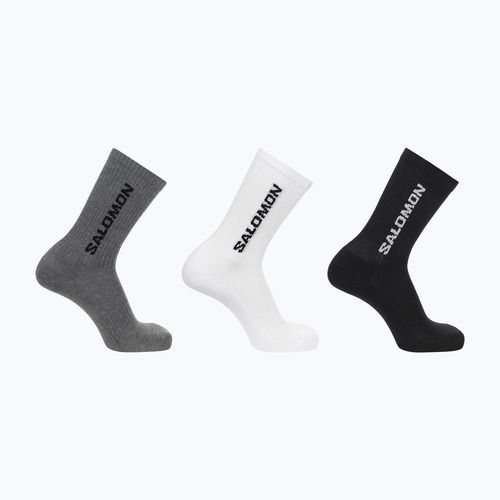 Salomon Everyday Crew 3 Paar Trekkingsocken schwarz/weiss/med grau