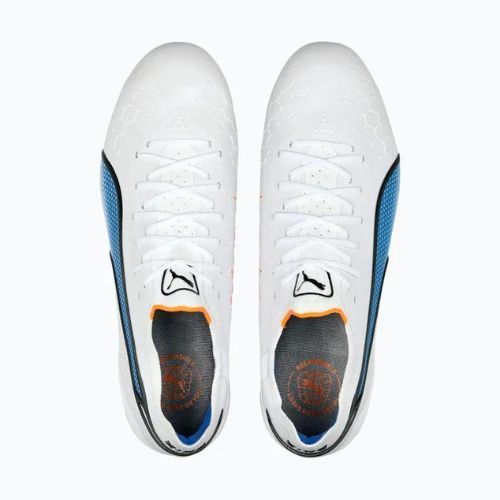 PUMA King Ultimate MXSG Herren Fußballschuhe puma weiß/puma schwarz/blau glimmer/ultra orange