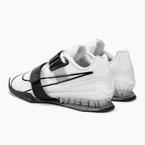 Nike Romaleos 4 weiß/schwarzer Kraftdreikampfschuh