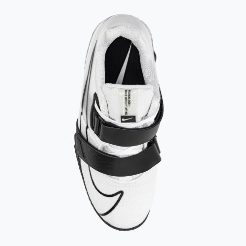 Nike Romaleos 4 weiß/schwarzer Kraftdreikampfschuh