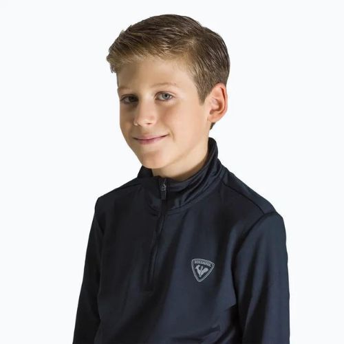 Rossignol Boy 1/2 Zip Warm Stretch Kinder Skisweatshirt schwarz