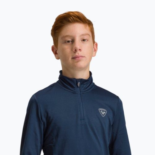 Rossignol Boy 1/2 Zip Warm Stretch Kinder-Ski-Sweatshirt dark navy