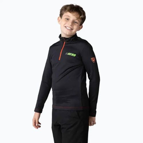 Rossignol Hero Warm Stretch Kinder-Ski-Sweatshirt schwarz