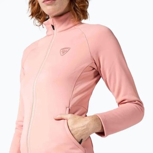 Damen Rossignol Classique Clim Ski-Sweatshirt cooper rosa