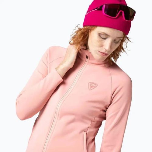 Damen Rossignol Classique Clim Ski-Sweatshirt cooper rosa