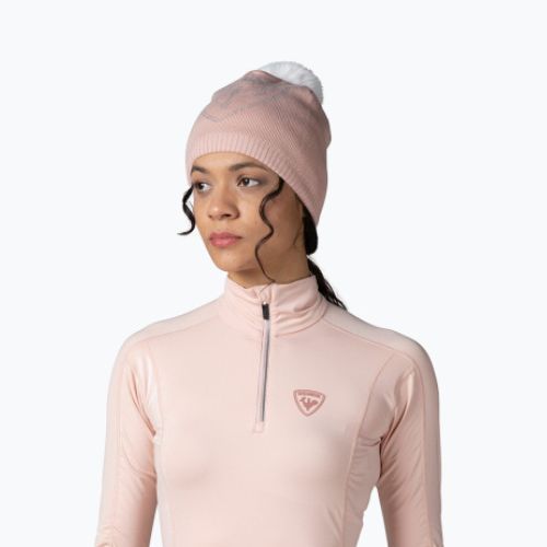 Damen-Thermoaktivshirt Rossignol Classique 1/2 Zip powder pink