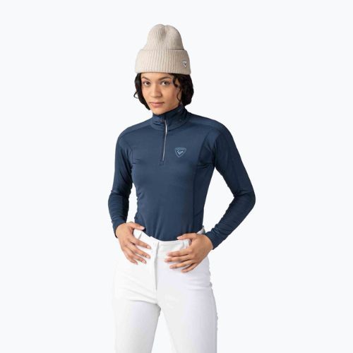 Damen-Thermoaktivshirt Rossignol Classique 1/2 Zip dark navy
