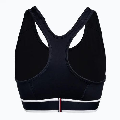Tommy Hilfiger Mid Int Tape Racer Back blau Fitness-BH