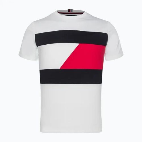 Tommy Hilfiger Herren Colorblocked Mix Media S/S Trainingshemd weiß